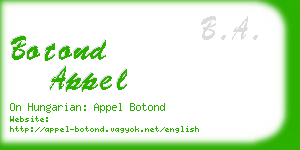 botond appel business card